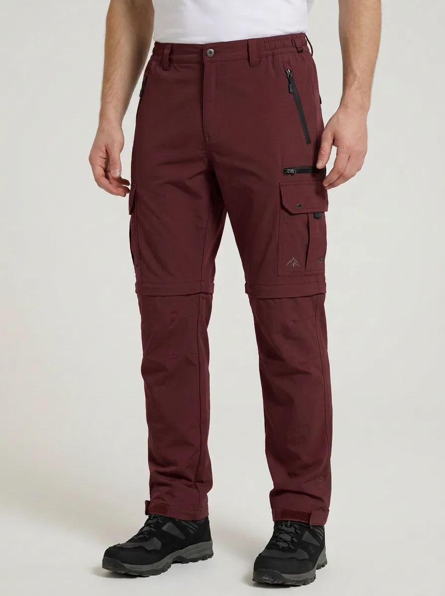 Men's Trek Outdoor Mountain Graphic Waterproof Zip Tactical Cargo Pants
