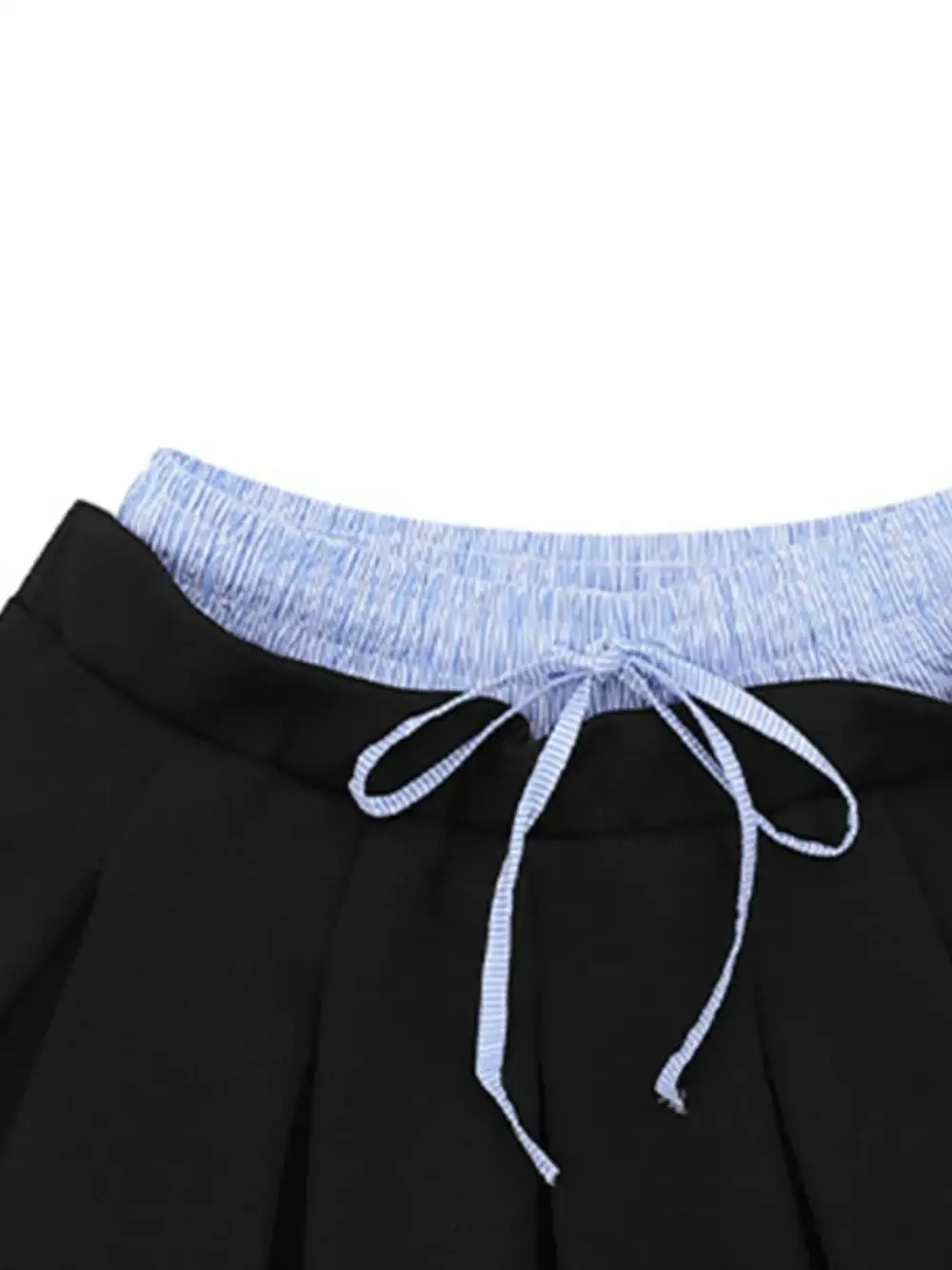 Drawstring Pleated Mini So Skirt