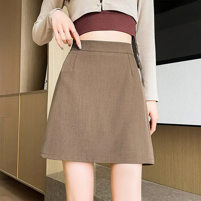 Refined High Waist A-Line Blazer Short Skirt
