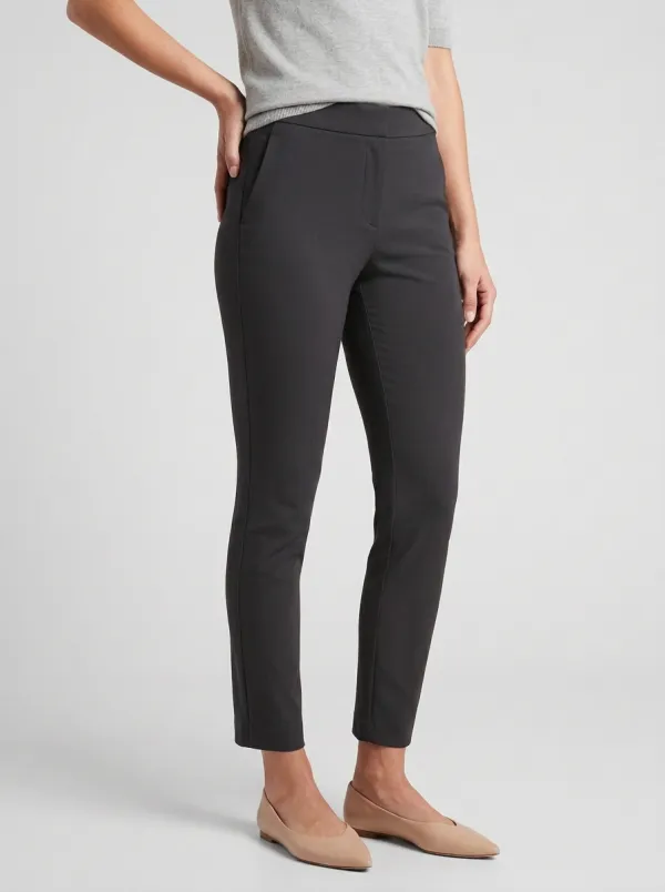 Mid-Rise Stretch Business-Casual Women's Stretch Mid-Rise Pants