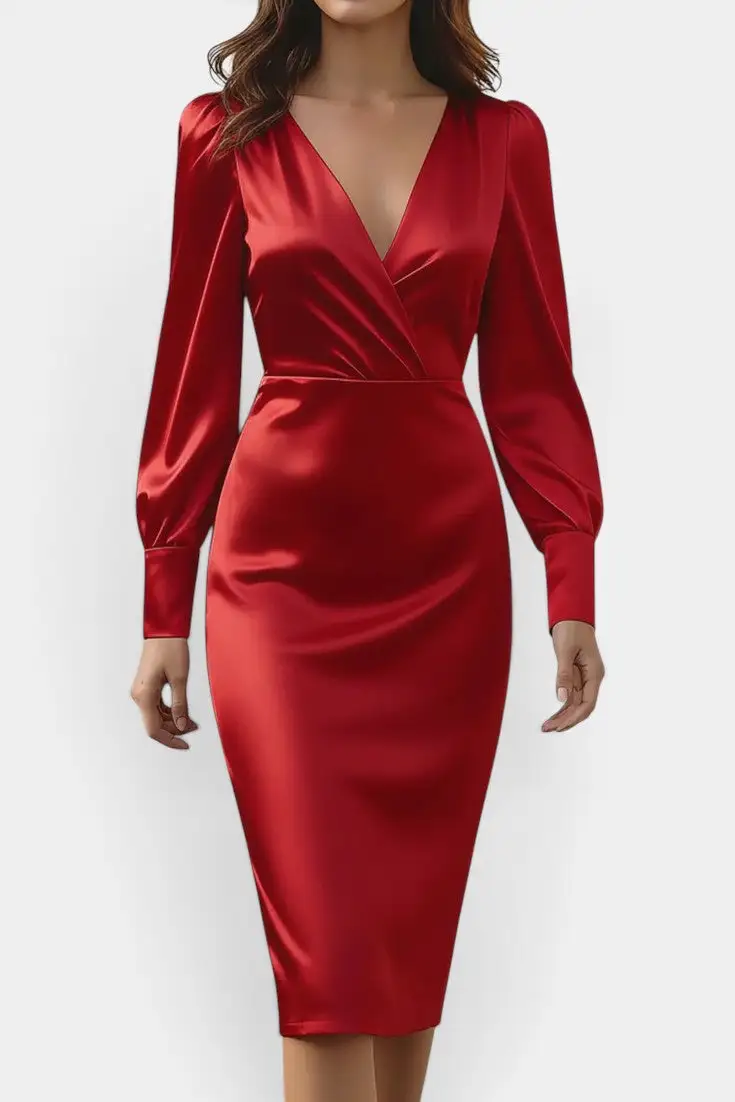 Satin Midi Dress