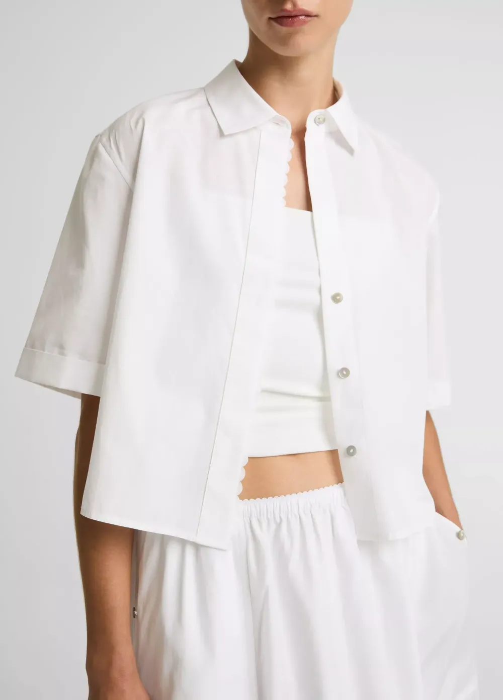 Cropped Short-Sleeve Shirt