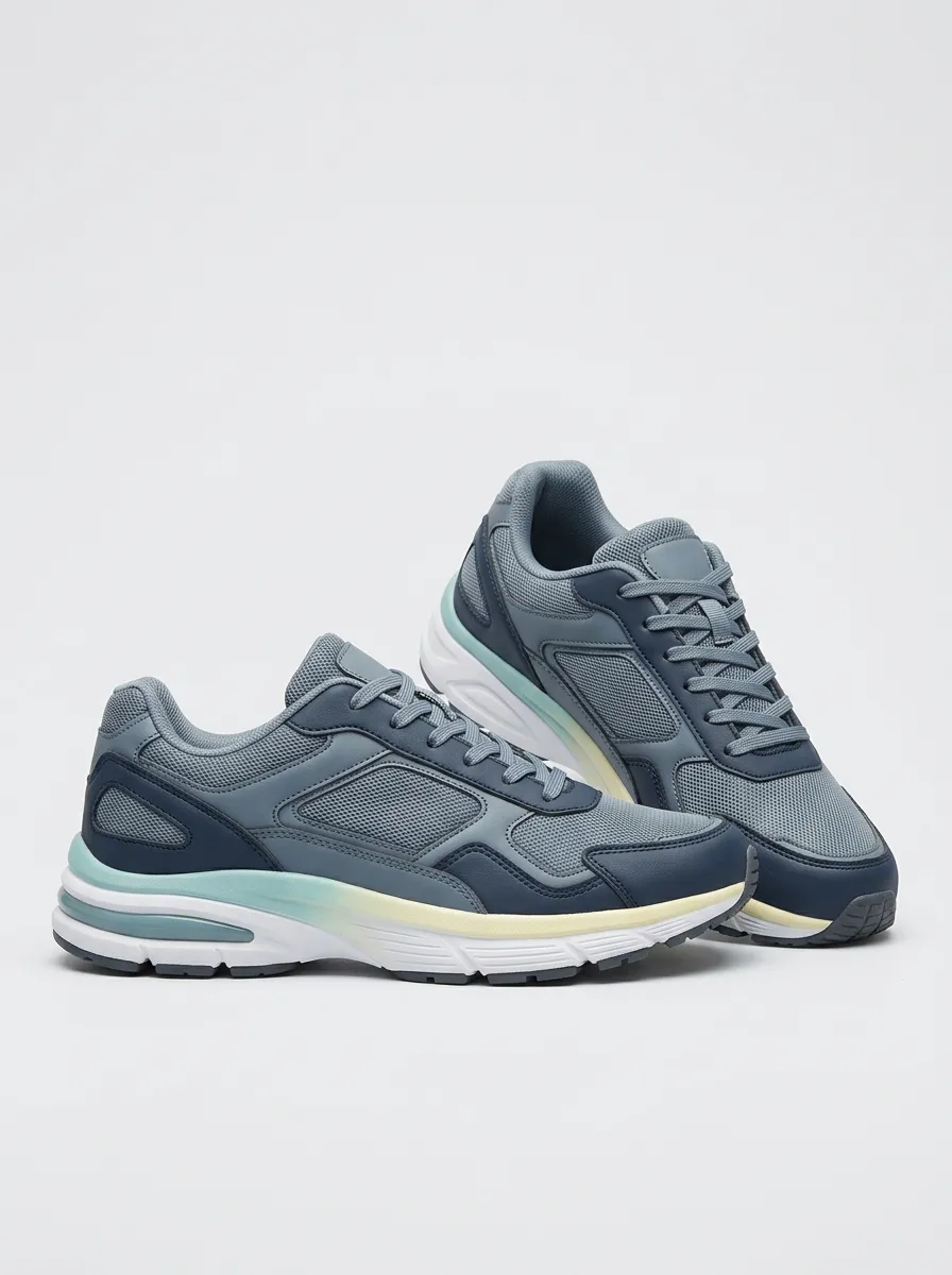 Men's Gradient Sole Printed Sneakers