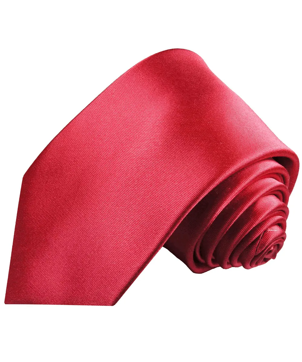 Classic Silk Solid Men's Necktie With Pocket Square and Cufflinks