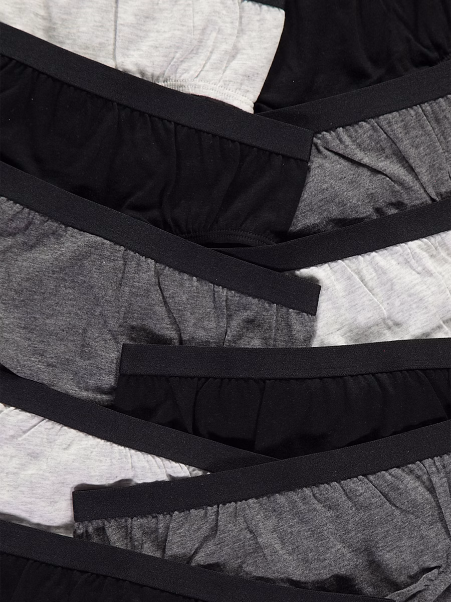 Grey and Black Briefs 10 Pack detail 1