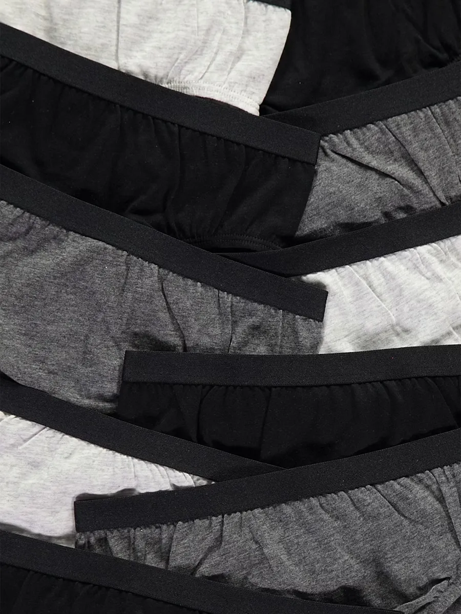 Grey and Black Briefs 10 Pack