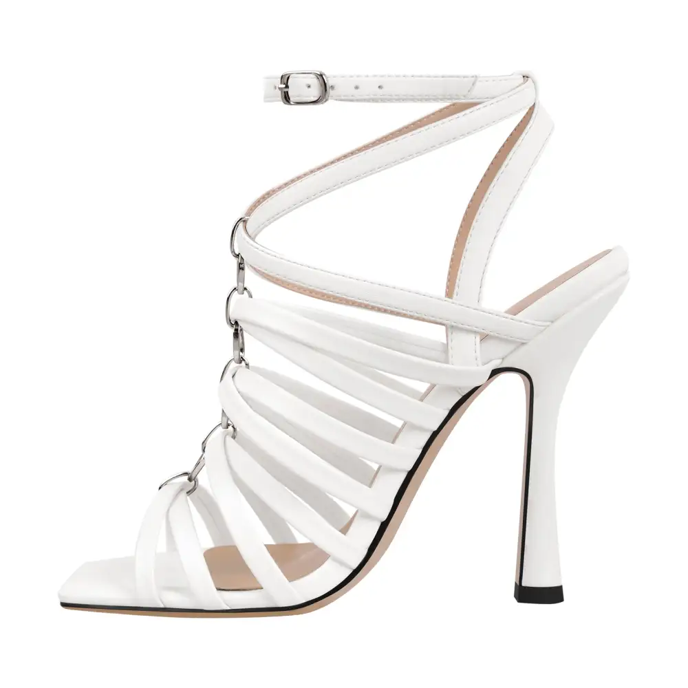 Open Toe Gladiator Hoof Heel Sandals