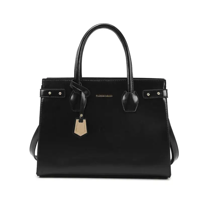 Luxurious Craft: Genuine Leather Flap-Cover Handbag
