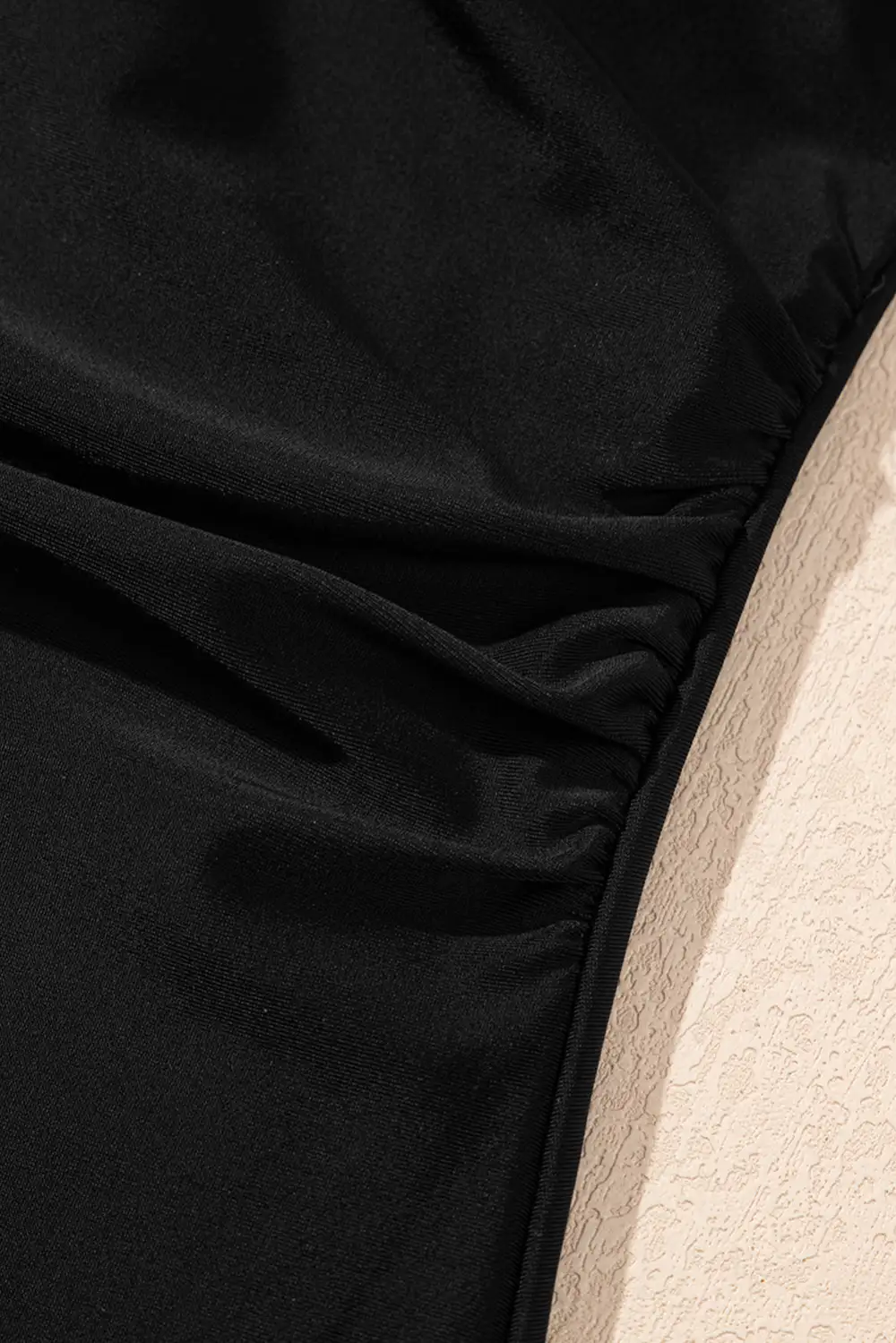 Panel Detail Twist Bowknot One Piece Swimsuit