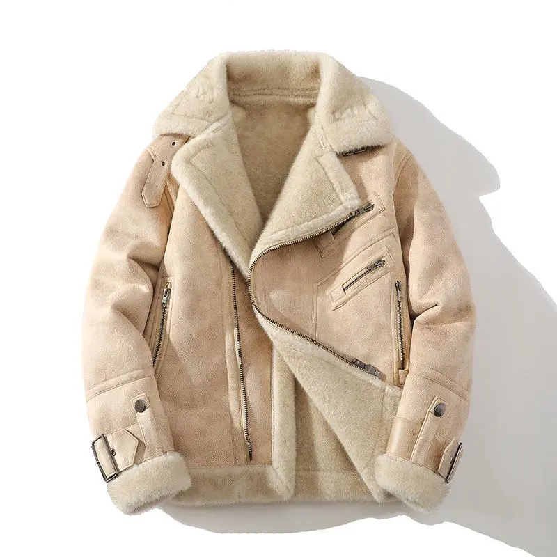 Textured Faux Leather Bomber Jacket