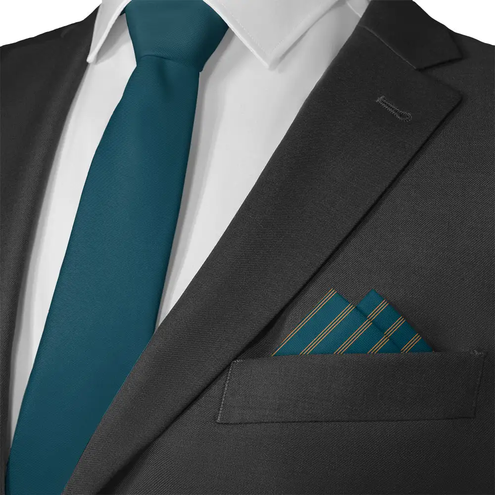 Polished Refined Striped Pocket Square