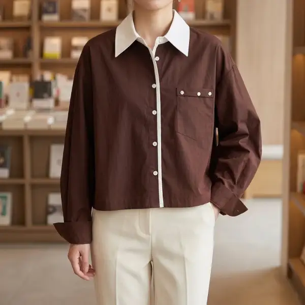 Contrast Loose Shirt