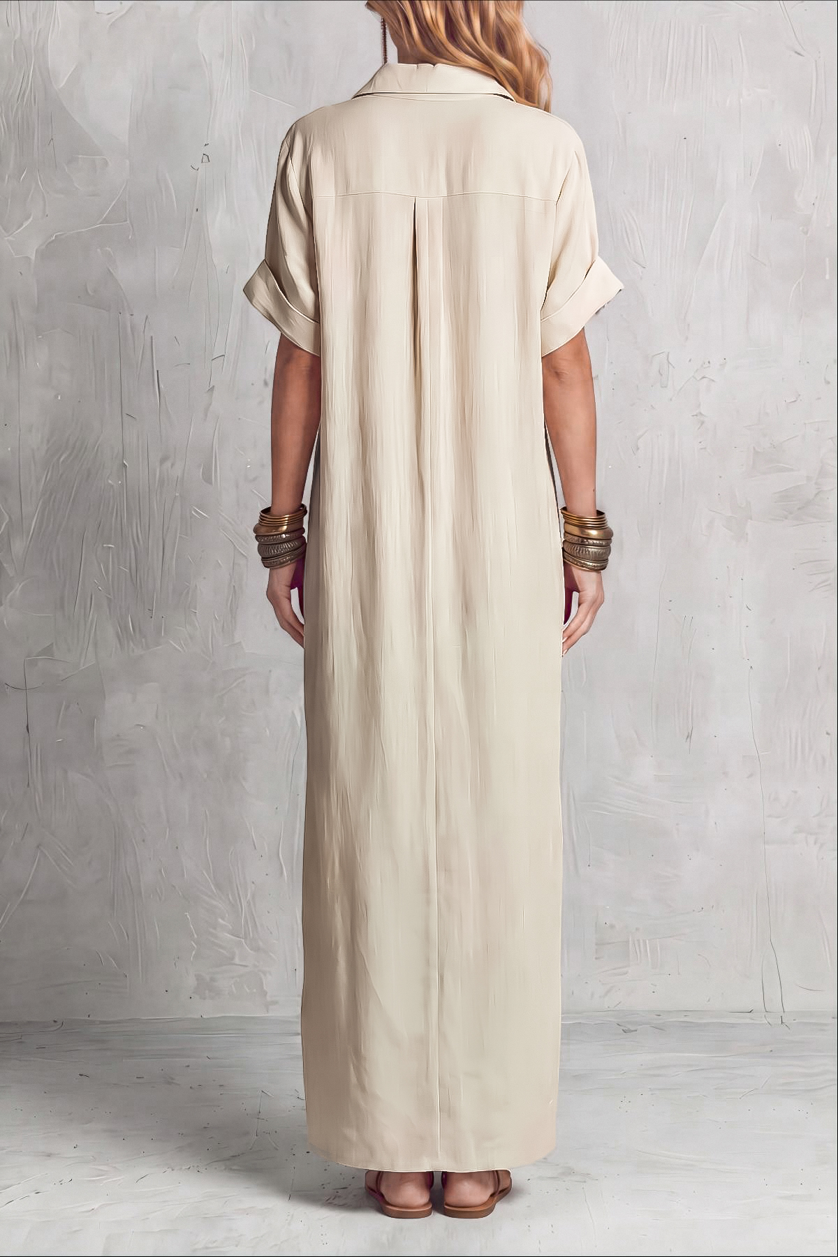 Classic Plunge Neck Maxi Dress