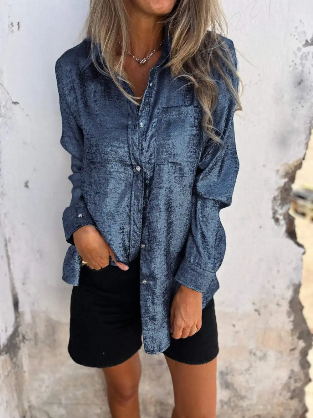 Relaxed Metallic Shirt