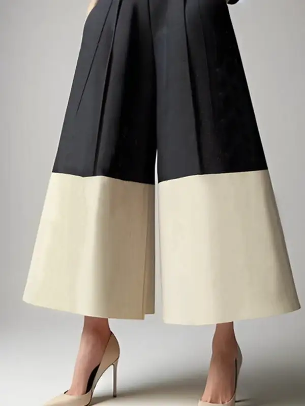 Women's Refined Fit High Waist Loose Fit Pleated Pants