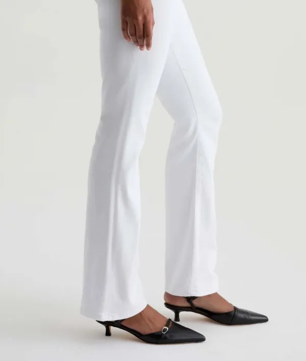 White Flared Stretch Jeans