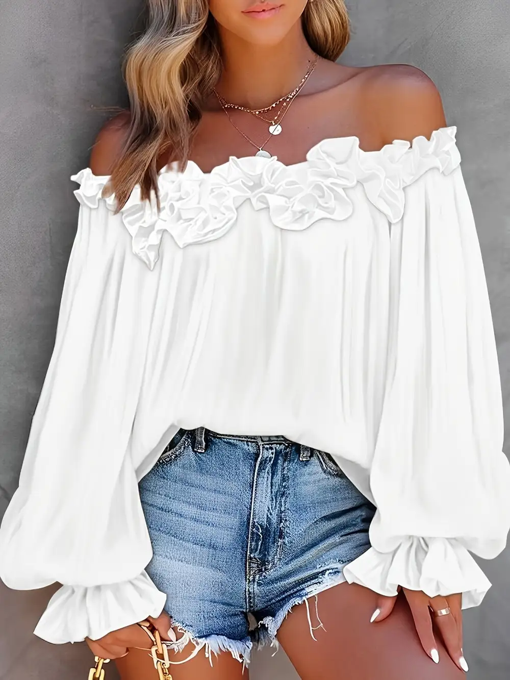 Relaxed Ruffle Blouse