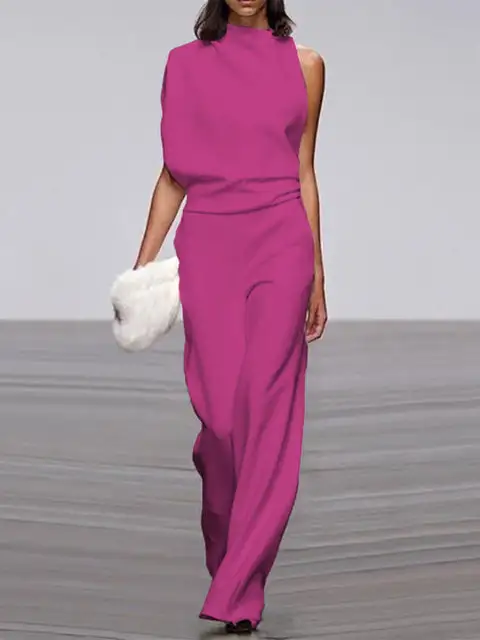 Layered Halter Neck Jumpsuit