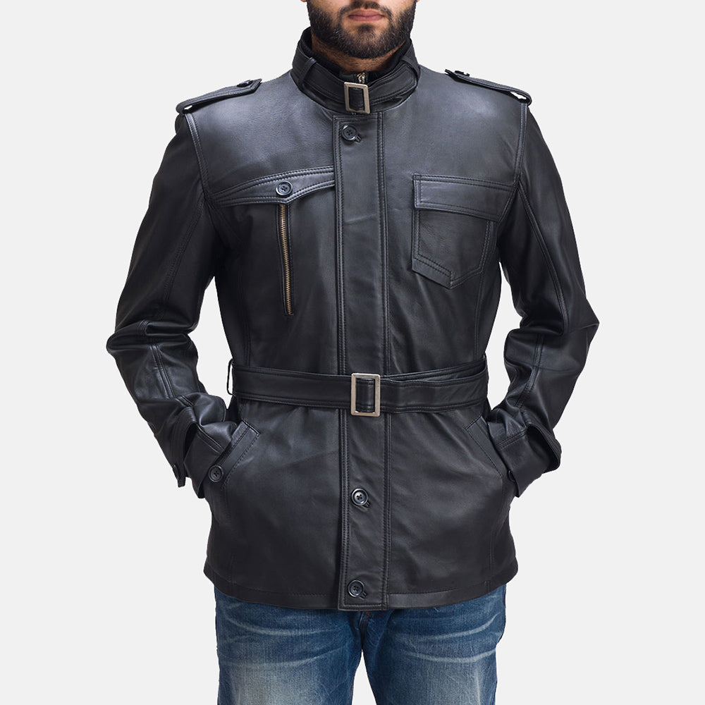 Men's Classic Rugged Leather Jacket