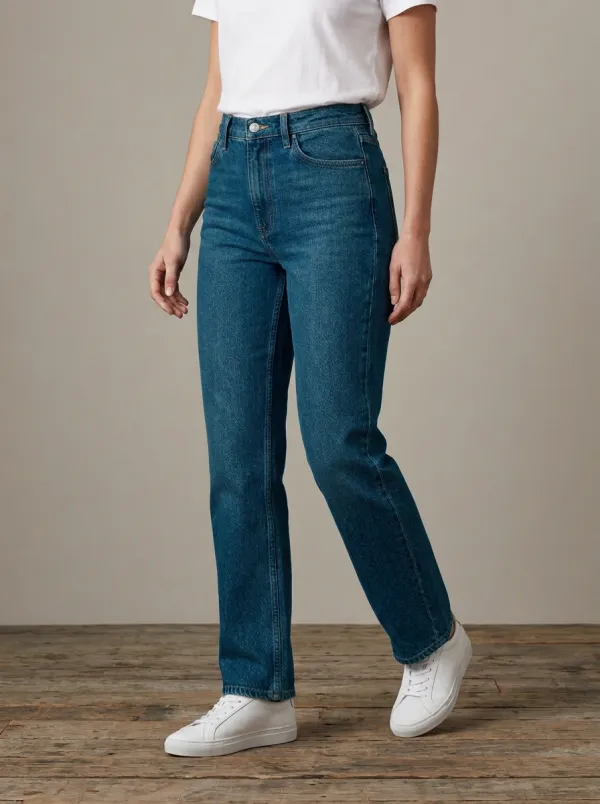 Straight-Leg Casual Daily-Wear Denim Jeans