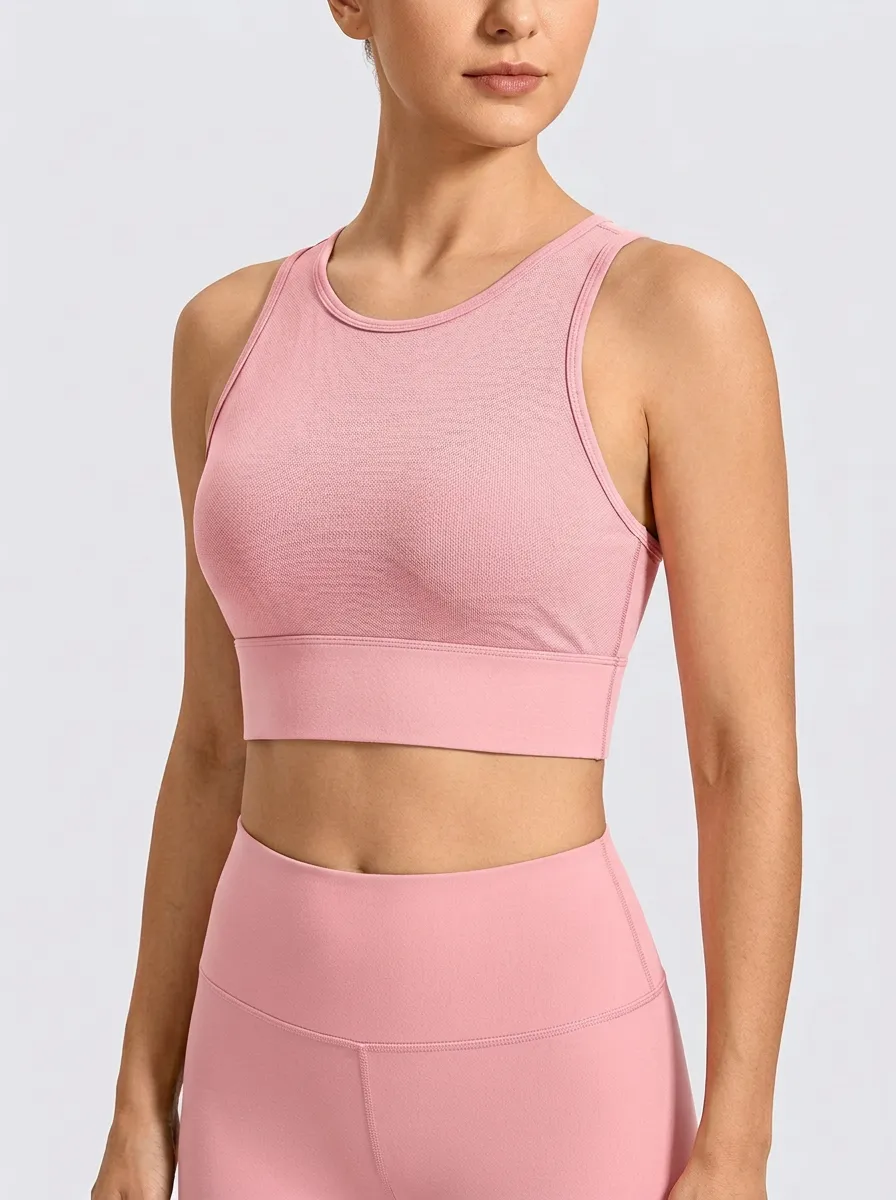 Women's High-Neck Wide-Band Sports Bra