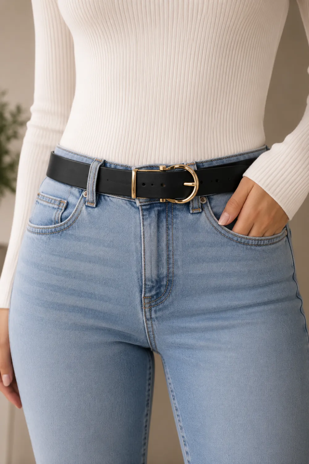 Horseshoe Buckle Western Belt