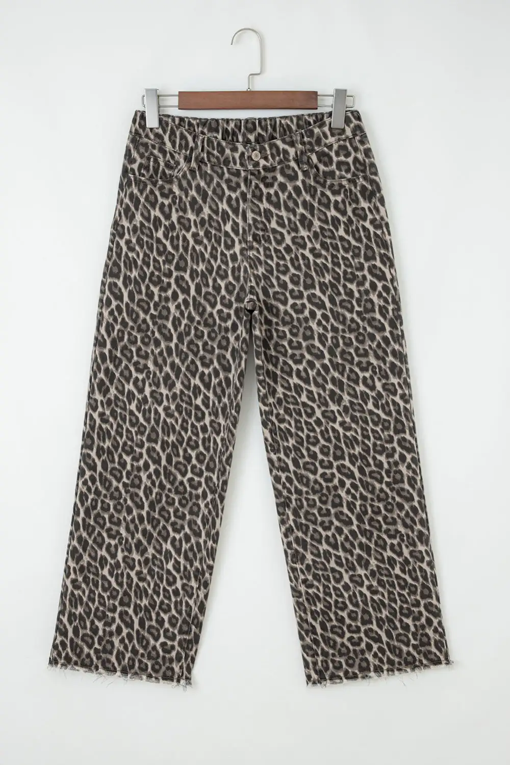 Refined Refined Leopard-Print Straight Leg Jeans