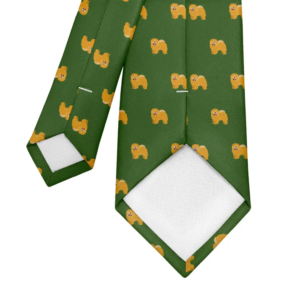 Chow Dog Pattern Necktie