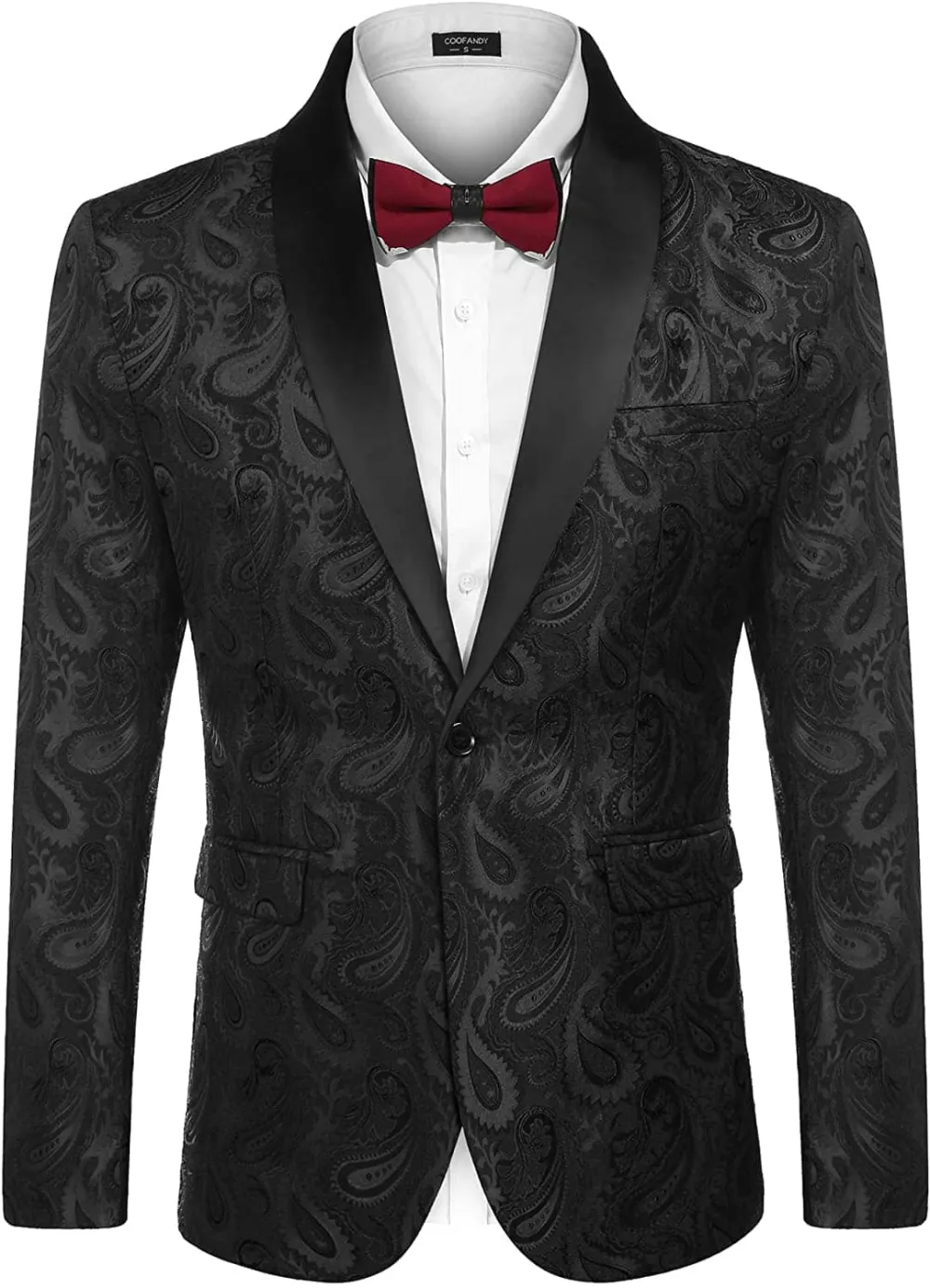 Single Button Floral Blazer Jacket