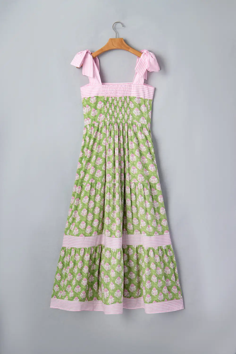 Floral Striped Maxi Dress