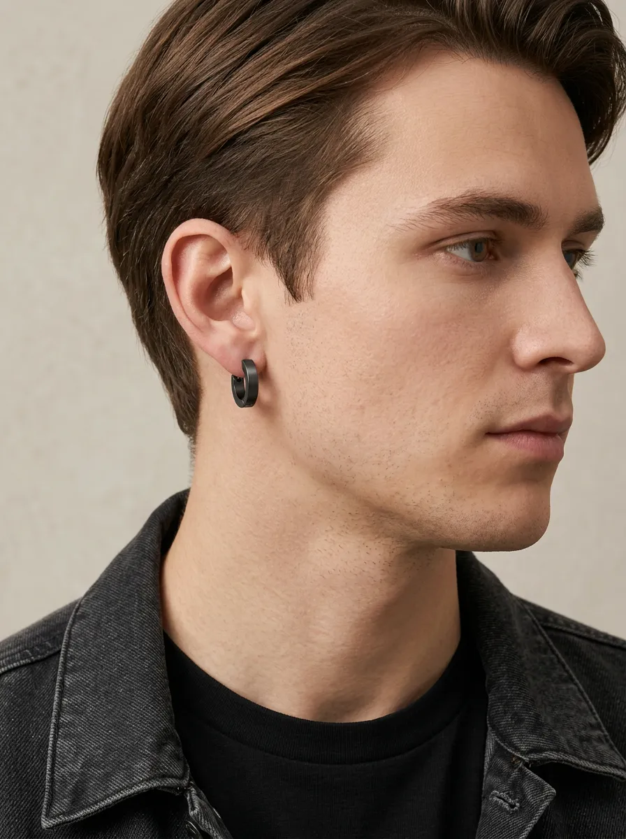 Men's Minimalist Hoop Earrings