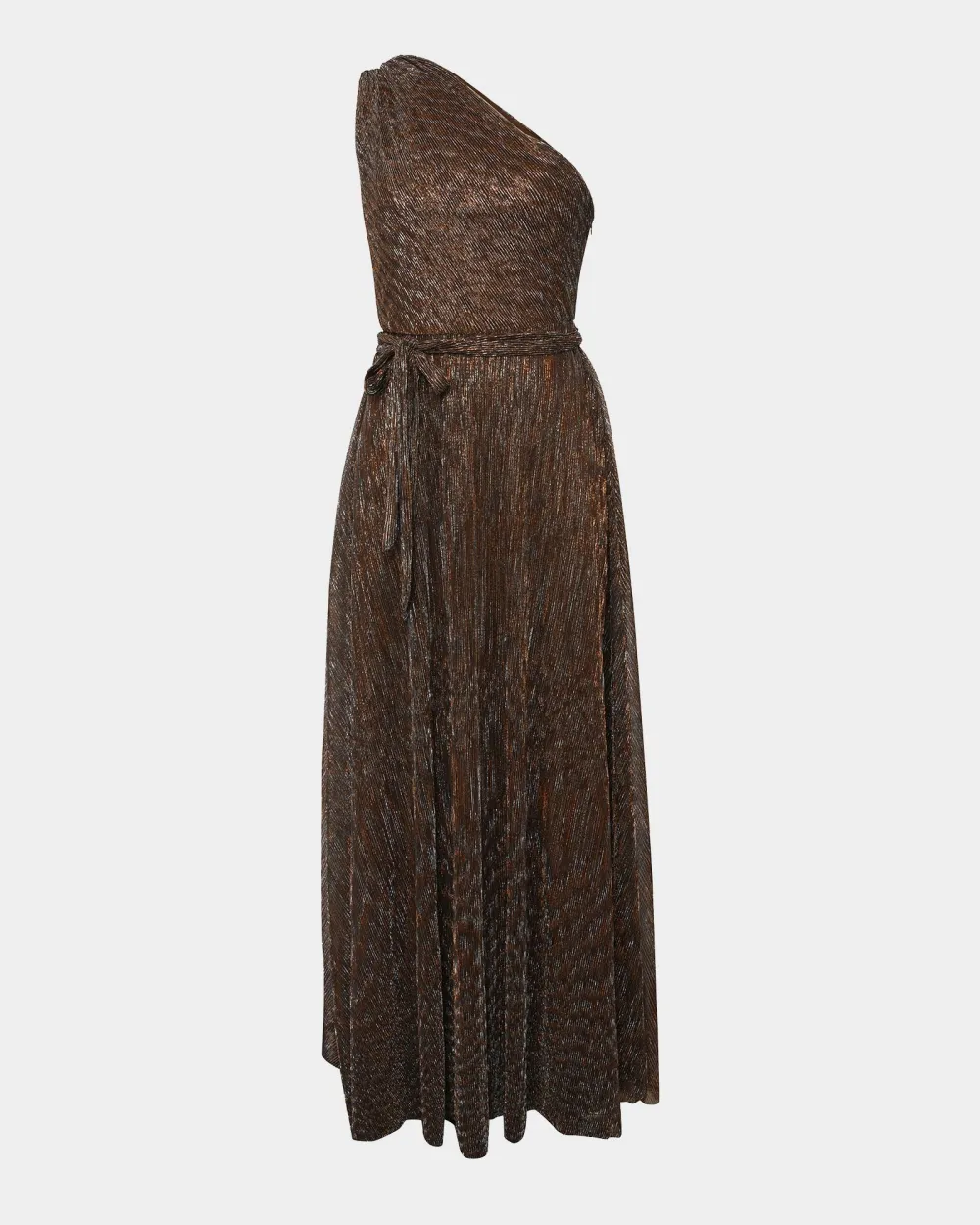 Elastic Waist One Shoulder Dress