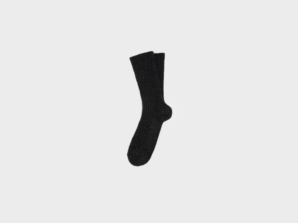 Classic Ribbed Crew Shimmer Casual Socks