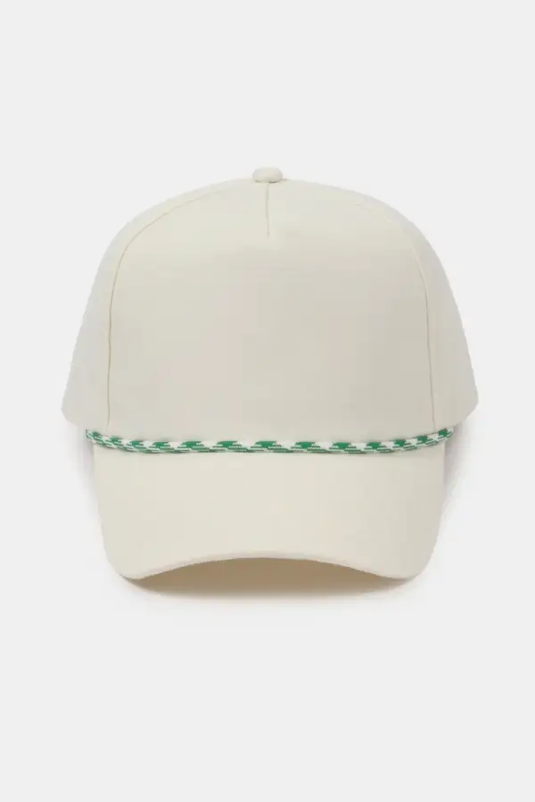 Five Panel Canvas Rope Detail Panel Baseball Cap