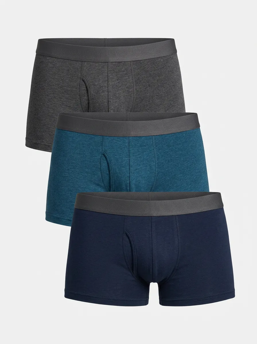 Casual Solid Basic Three-Pack Boxer Briefs