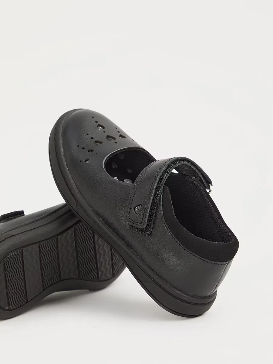 Black Leather Mary Jane School Shoes