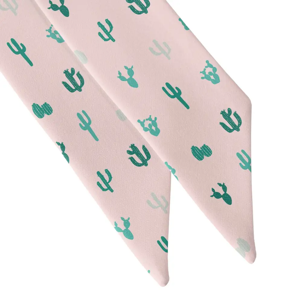 Cactus Herbage Pattern Hair Scarf