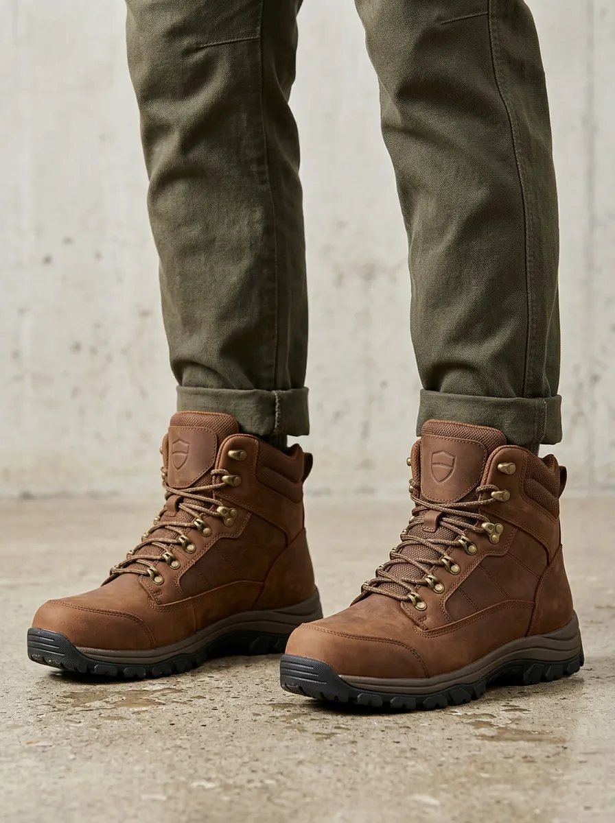 Men's Rugged Waterproof Tactical Work Boots