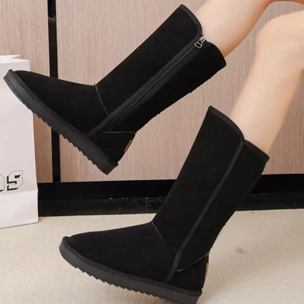 Knee High Boots with Zipper