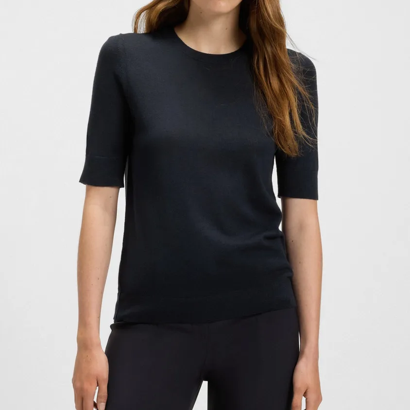 Merino Knit Short-Sleeve Women's Sweater