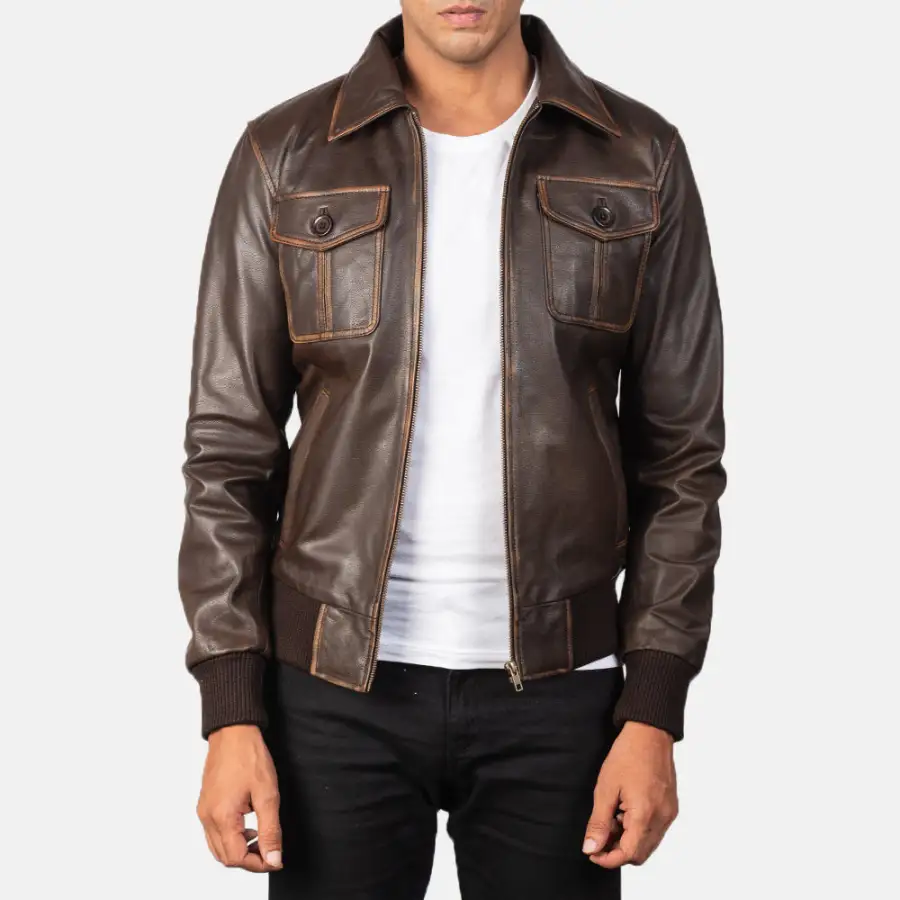 Men's Everyday Bomber Leather Jacket