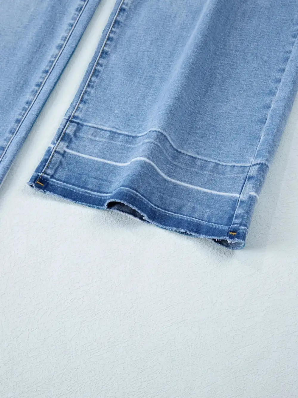 Versatile High Waist Wide Leg Washed Denim Jeans