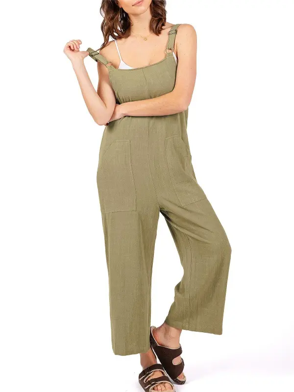 Light Gray Linen - Blend Overalls