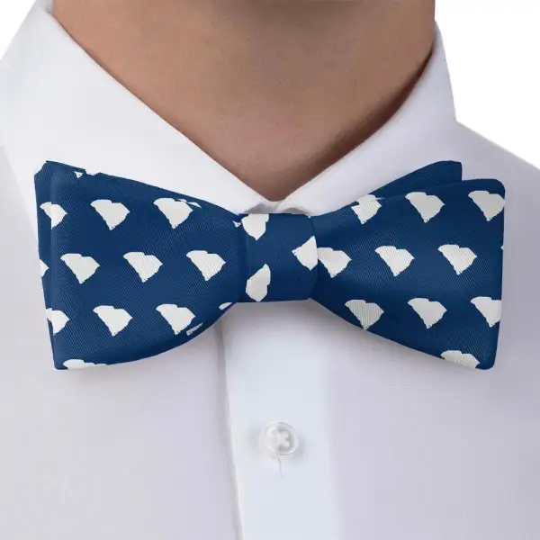 Elegant Outline Motif Pattern Bow Tie