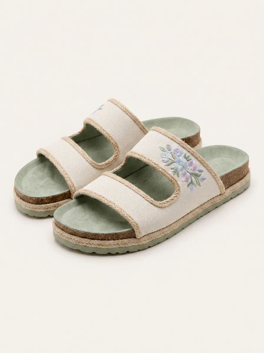 Women's Floral Lover Vintage Embroidery Printed Sandals