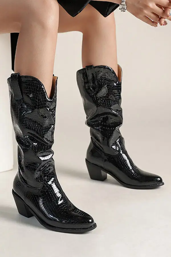 Snake Print Boots