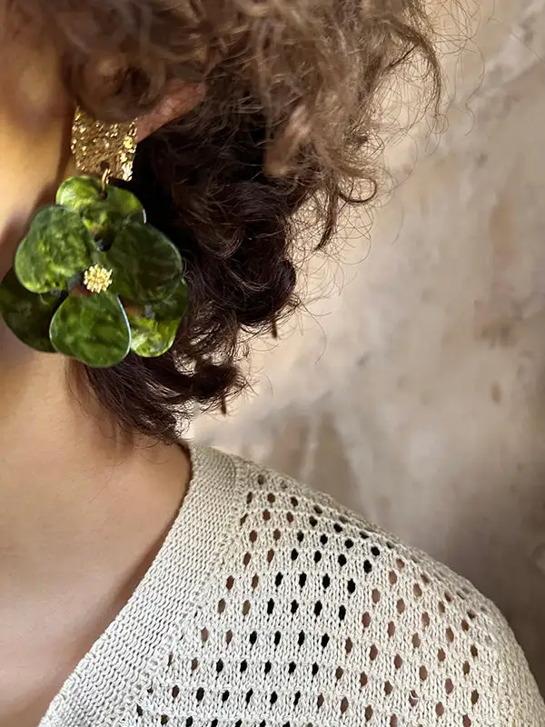 Modern Crystal-Look Drop Earrings