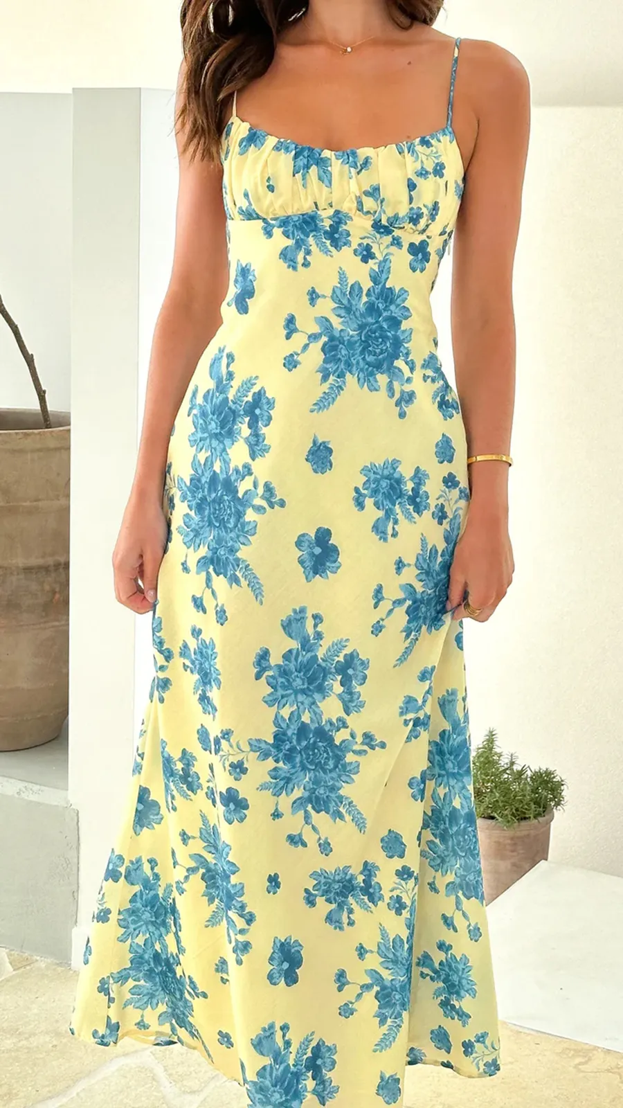 Floral Strap Midi Dress
