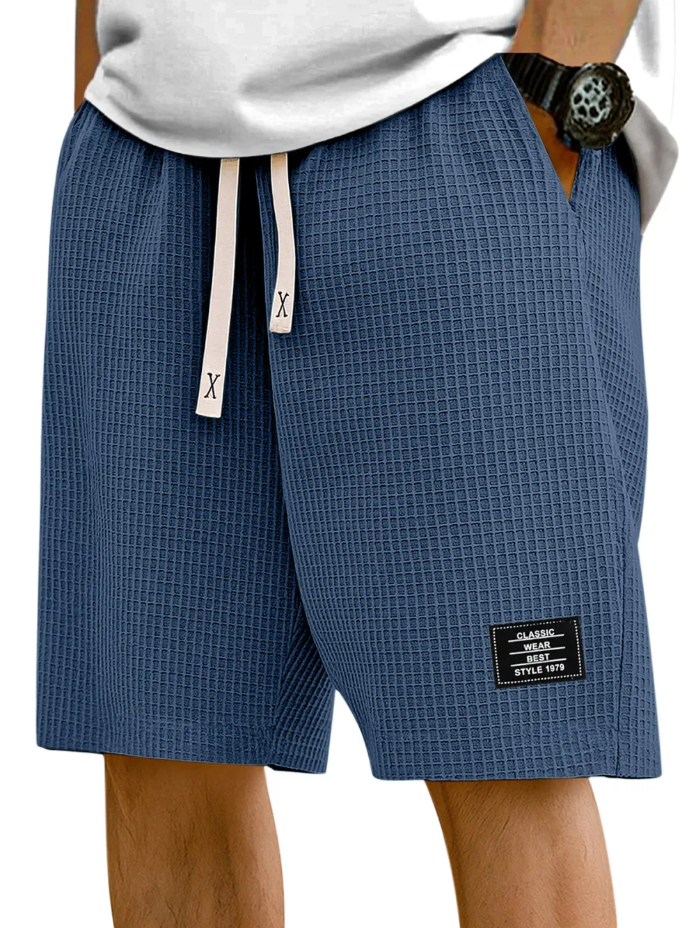 Textured Knit Casual Shorts