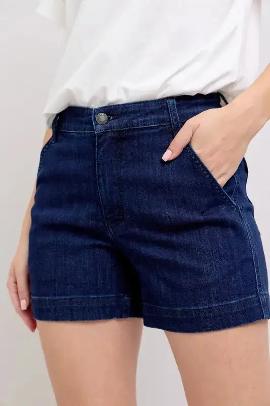 High Rise Wrap Denim Pants